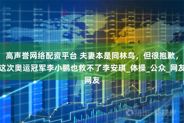 高声誉网络配资平台 夫妻本是同林鸟，但很抱歉，这次奥运冠军李小鹏也救不了李安琪_体操_公众_网友